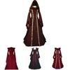 Women's Vintage Gothic Medieval Dress Costume Retro Hooded Victorian Renaissance Dress