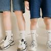 2 Pair Kids Holding Hands Socks Funny Hand In Hand Mid Tube Socks Novelty 3D Doll Socks Cute Christmas Gifts Black and White