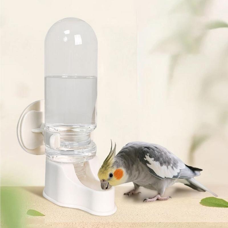 2PCS Automatic Bird Water Dispenser Gravities Water Bottle for Parrots and Small Bird Hanging Design Easy Installation