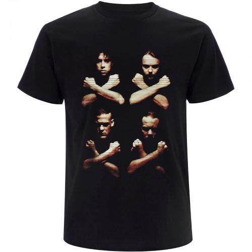 Metallica - Camiseta de algodón con brazos cruzados para adultos, unisex M negro