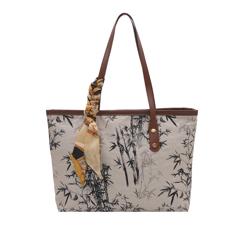 Женская повседневная сумка-тоут OGAR с китайским принтом на плечо Medium Shoulder Bag