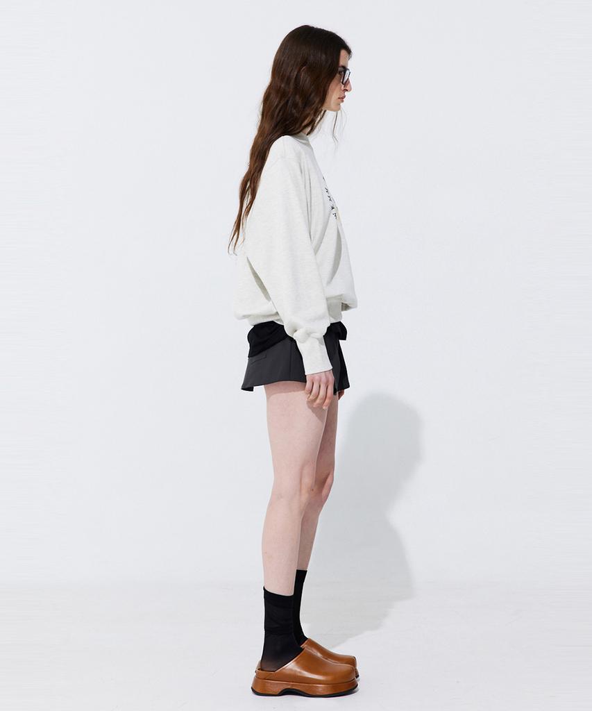 WNDERKAMMER Tuck Skort_Charcoal (Tuck Skirt Pants_Charcoal)