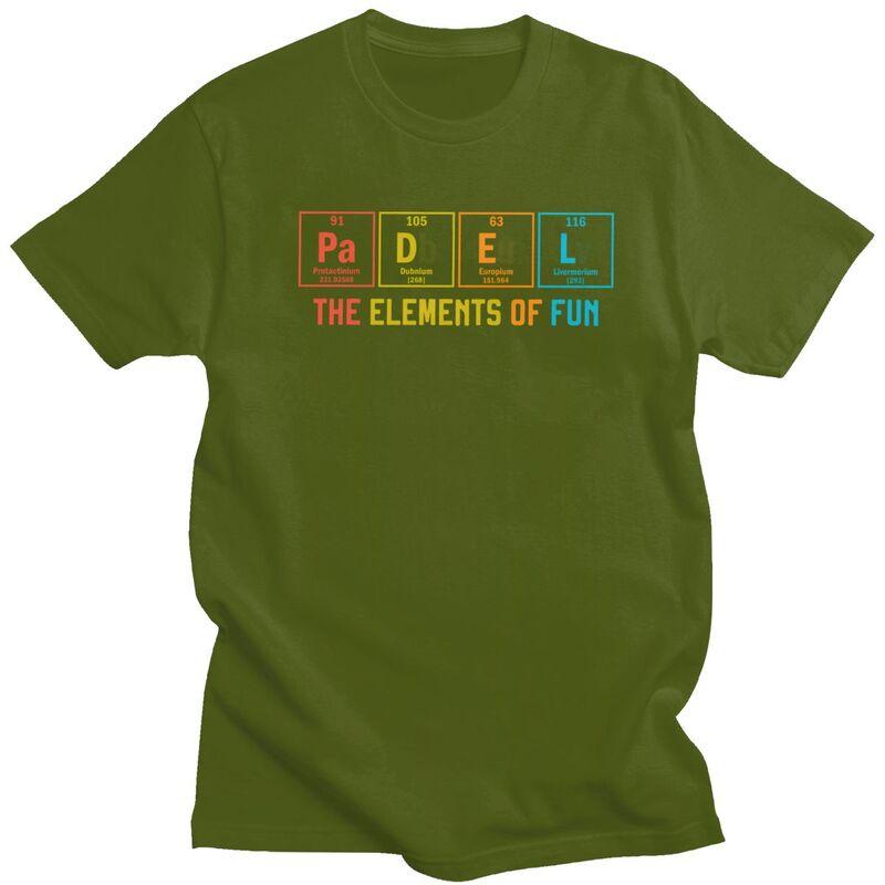 Science Padel The Elements Of Fun T Shirts Men Women Short Sleeve Tshirts Graphic Tee Tops 100 Cotton Loose Oversized Clothing
