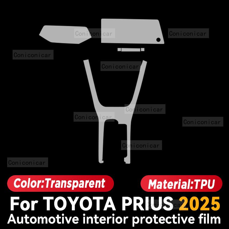 

Для TOYOTA PRIUS 2025 Защитная пленка для приборной панели и центральной консоли салона автомобиля, наклейка против царапин, аксессуары LHD