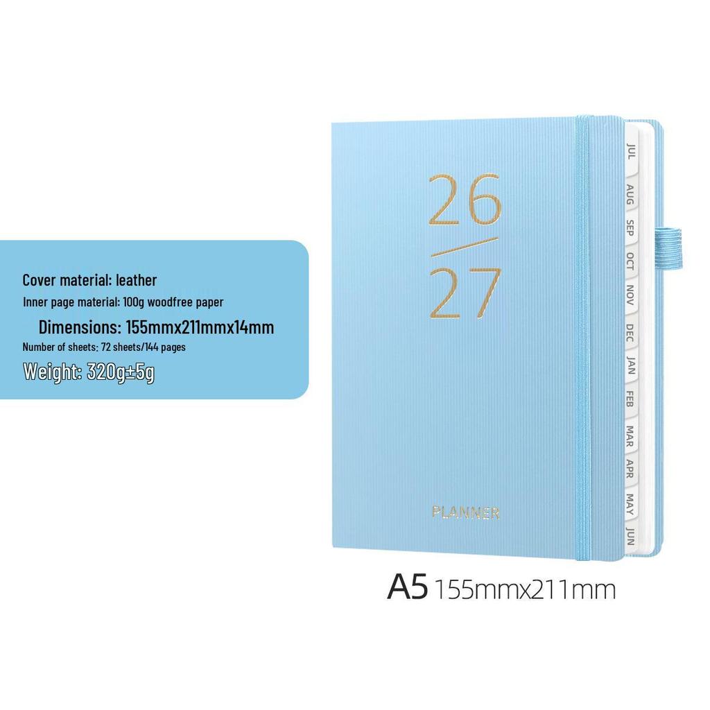 2027 A5 Leather Planner: Cross-Border Bound Notebook & Efficiency Manual