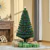 Artificial Christmas Tree 150 cm with Fiber Optic Artificial Fir Tree with LED Lighting