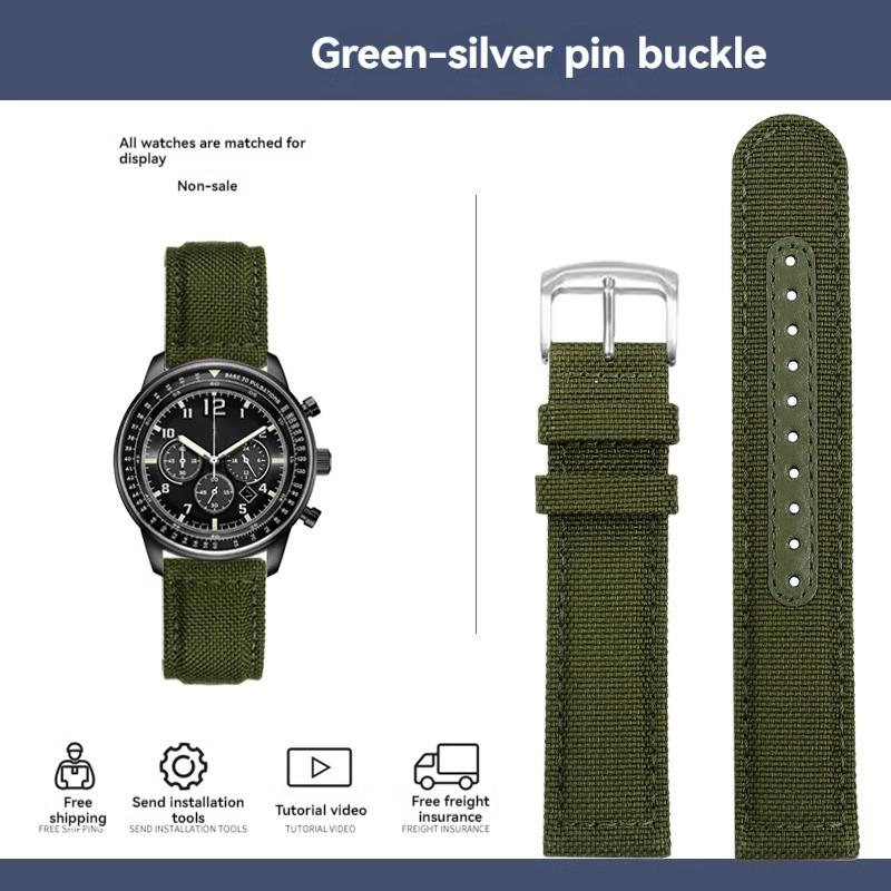 Per Cinturino Orologio in Tela di Nylon Serie Citizen FF Pilot CA4500/4503/4505 Cinturino IWC Mark 18 Cinturino Hamilton Kaki Field 20mm 21mm 22mm