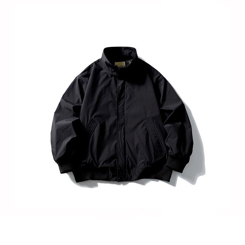 

Чоловіча піке-куртка Cool 2025: Тренд Хай-стріт, Гонконгський стиль, Японський Харадзюку, Корейський вільний крій для весни та осені. 2XL (72-77kg) чорний