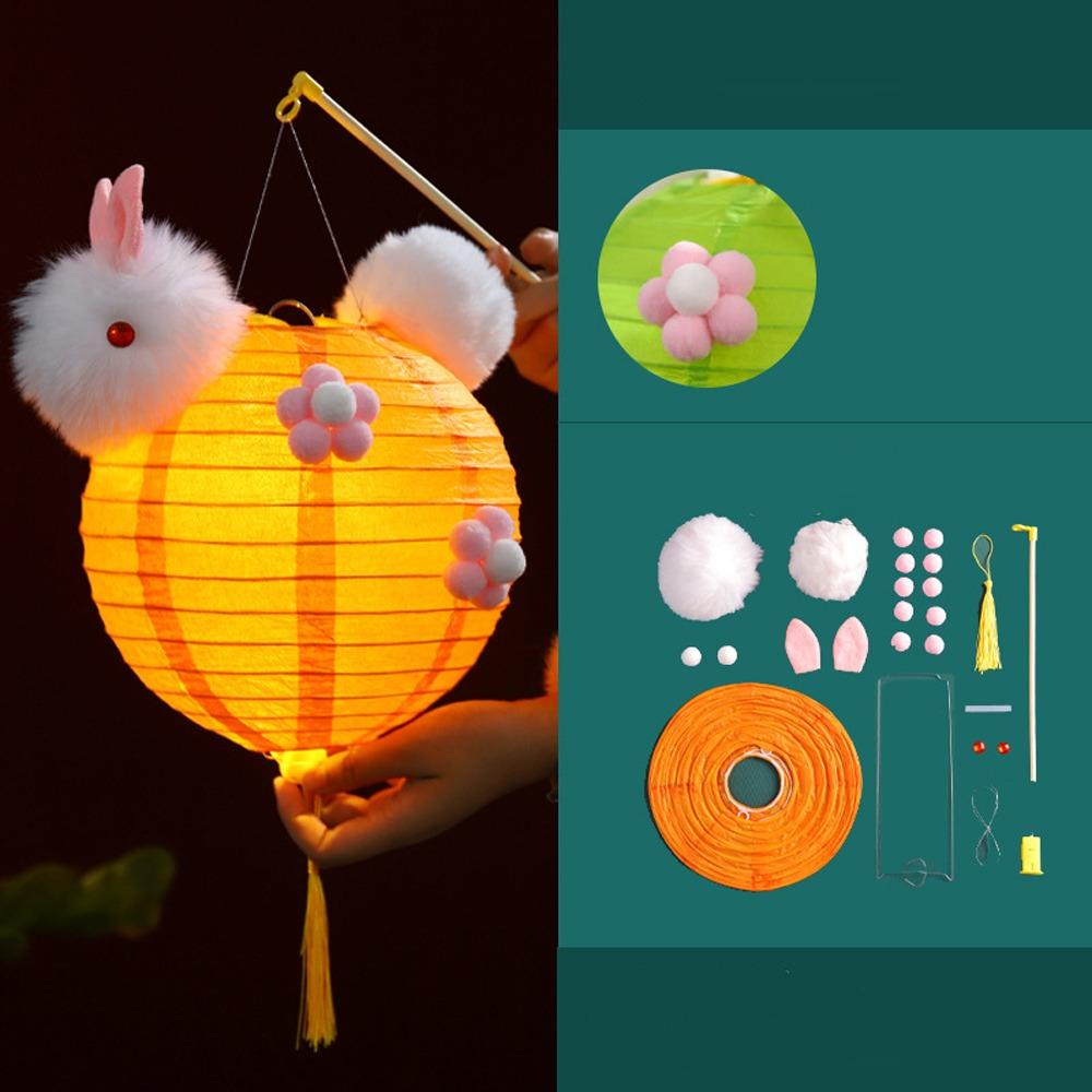 Portable Chinese Rabbit Lantern Traditional LED Lantern Toys Antique Lantern  New Year