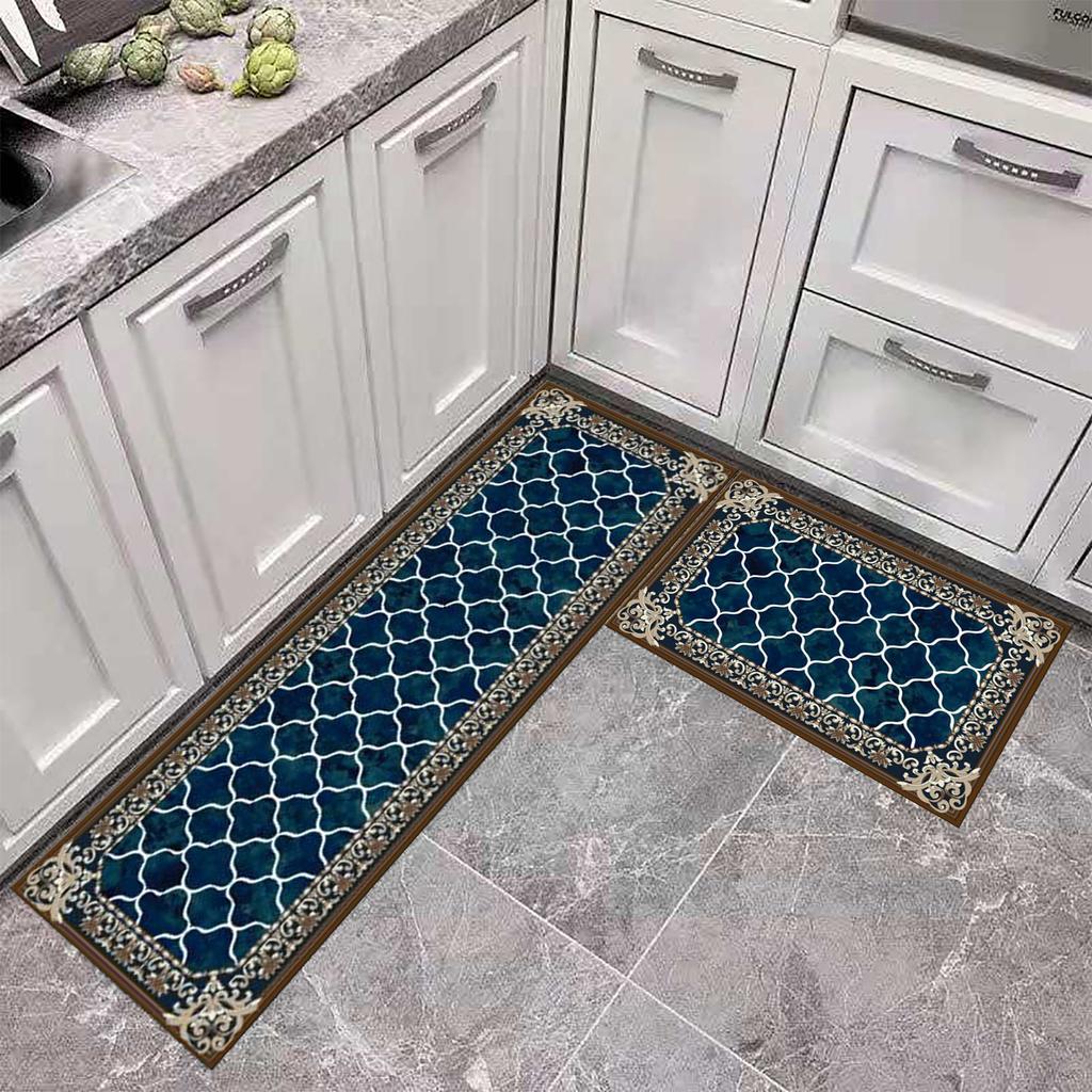 Bodenmatte aus Kristallsamt für die Küche, saugfähig, rutschfest, waschbar, Bodenmatte für die Küche, Eingangsbereich, Badezimmertür, Badezimmermatte, Teppich