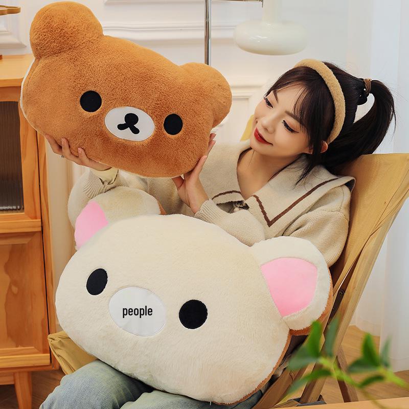Cute Rilakkuma Double-Sided Plush Pillow - Perfect Valentine's Day Gift