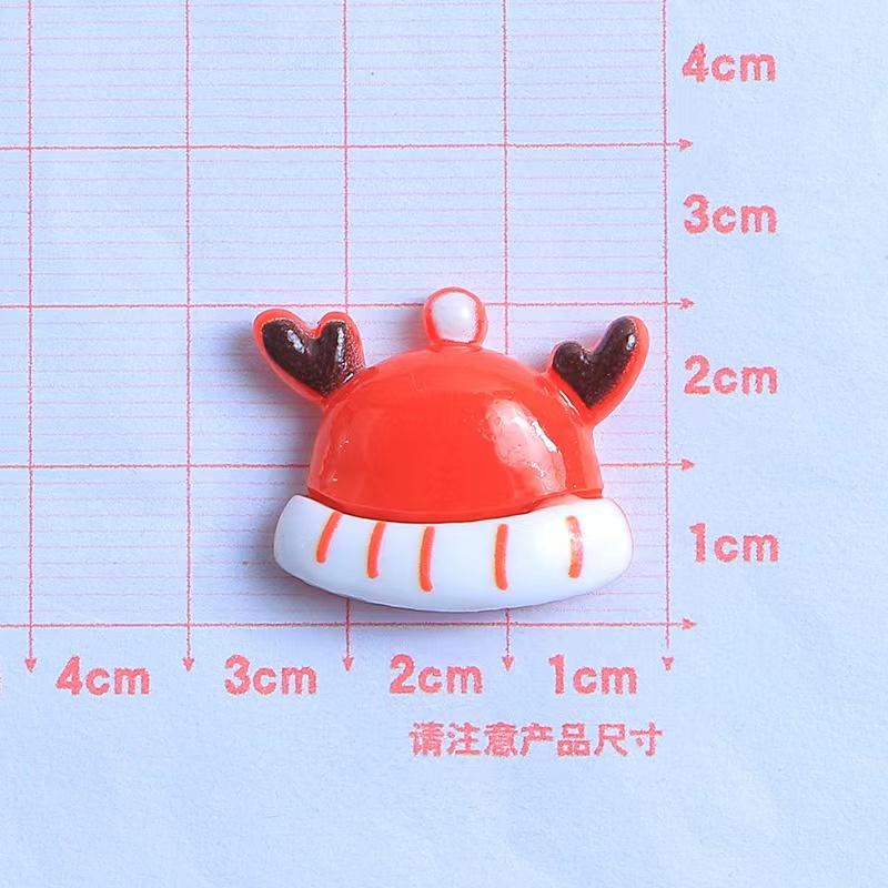 10PCS Resin Kawaii Colorful Gingerbread Man Snowman Bells Trees Flat Back Cartoon Christmas Figurines Scrapbook DIY Decor Crafts