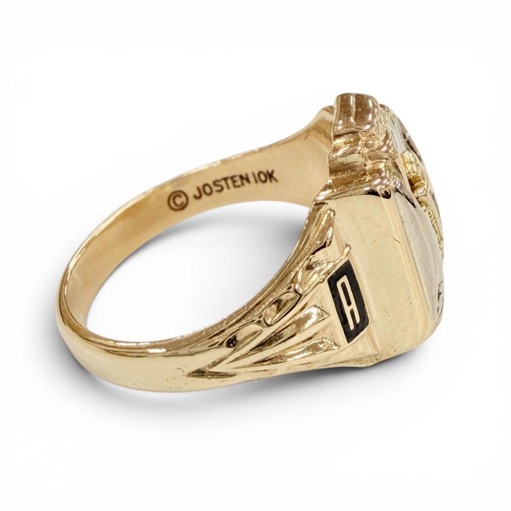 Great JOSTEN Ring ring college Yellow Gold 10K Women Used