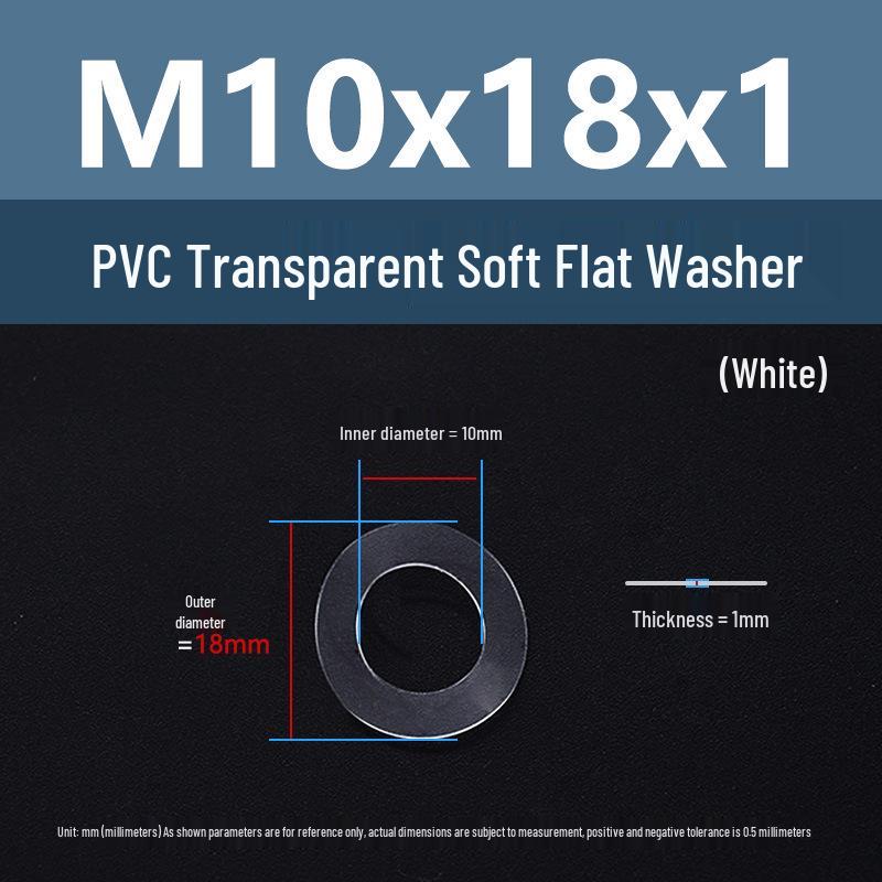 Yigu Transparent PVC Washer: Insulating Soft Rubber Gasket for Screws
