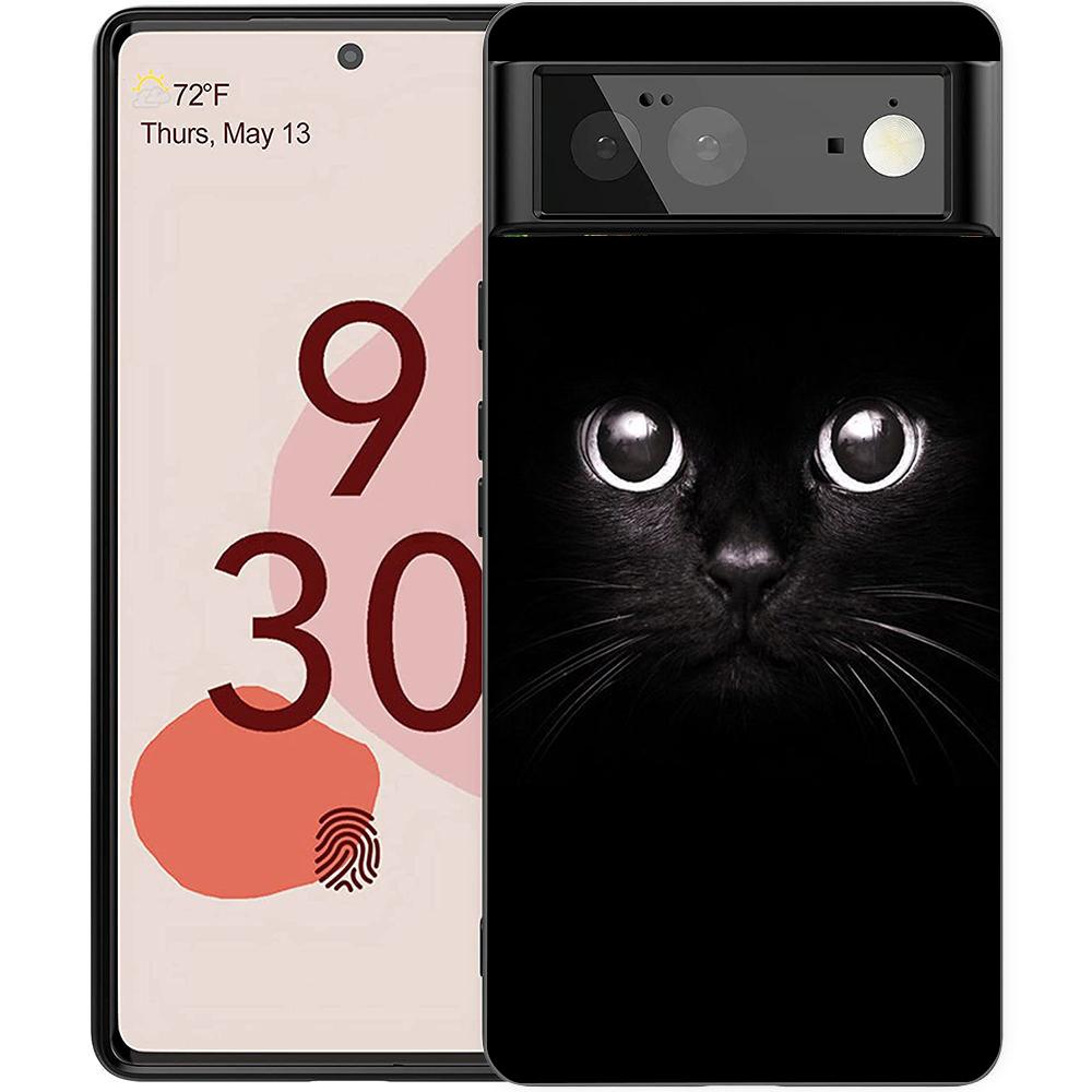 

Black Cat Staring Eye Phone Case Cover for Google Pixel 8 7 6 7A 6A Pro 5G Shockproof Silicone Soft 9 Pro XL 8 Pro 5G Shell Bags Pixel 8 5g