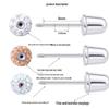 European Fashion Titanium Steel Diamond Ball Cartilage Earrings