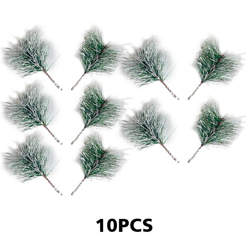 10Pcs Set Gift Box Decoration Mini Pine Needles Christmas Decoration Ornaments Christmas Tree Accessories Pine Needles Pine Cones