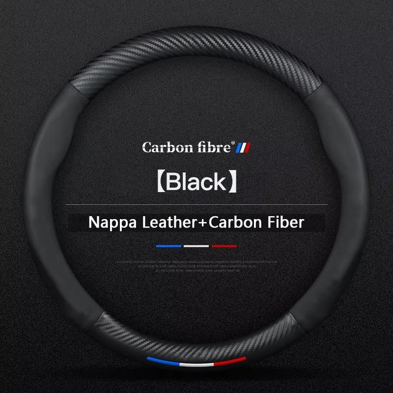 Car Leather Carbon Fiber Steering Wheel Cover For ISUZU MU-X D-MAX V-CROSS TAGA T17 T28 T30 Trooper ELF NQR Forward Rodeo Fargo
