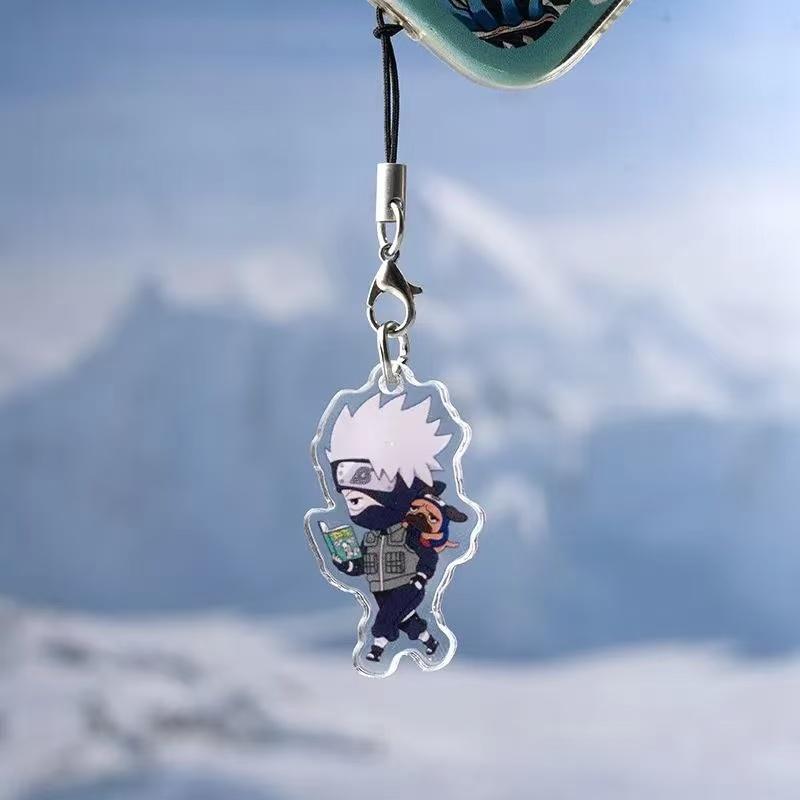 Anime Naruto Acrylic Keychain Accessaries Uzumaki Naruto Cartoon Keyring