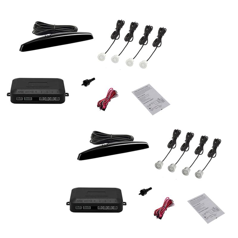12V Car Parking Sensors Parking Kit Reverse Backup Sensors Radar System LED Display 4Sensors Reverse Monitoring System