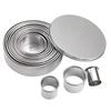 11/12pcs Stainless Steel Dough Cutter Round Shape Cookie Cutter Baking Pastry Mold Pastry Making