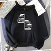 Autumn Winter Men Creative Car Pattern Print Hooded Sweatshirt Loose Comfortable Casual Sport Long Sleeves Hoodies