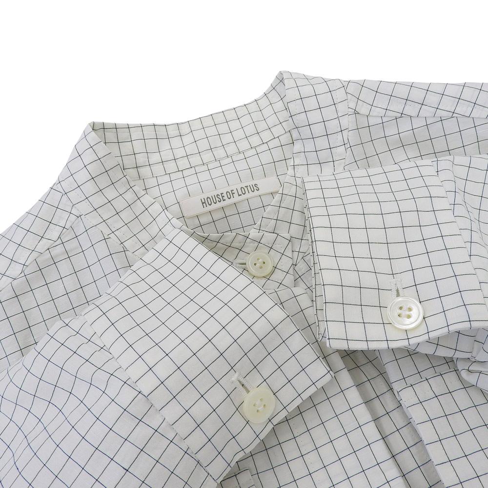HOUSE OF LOTUS Linen monotone check coat dress, women's, white, size M, stainless steel dress M whiteUsed