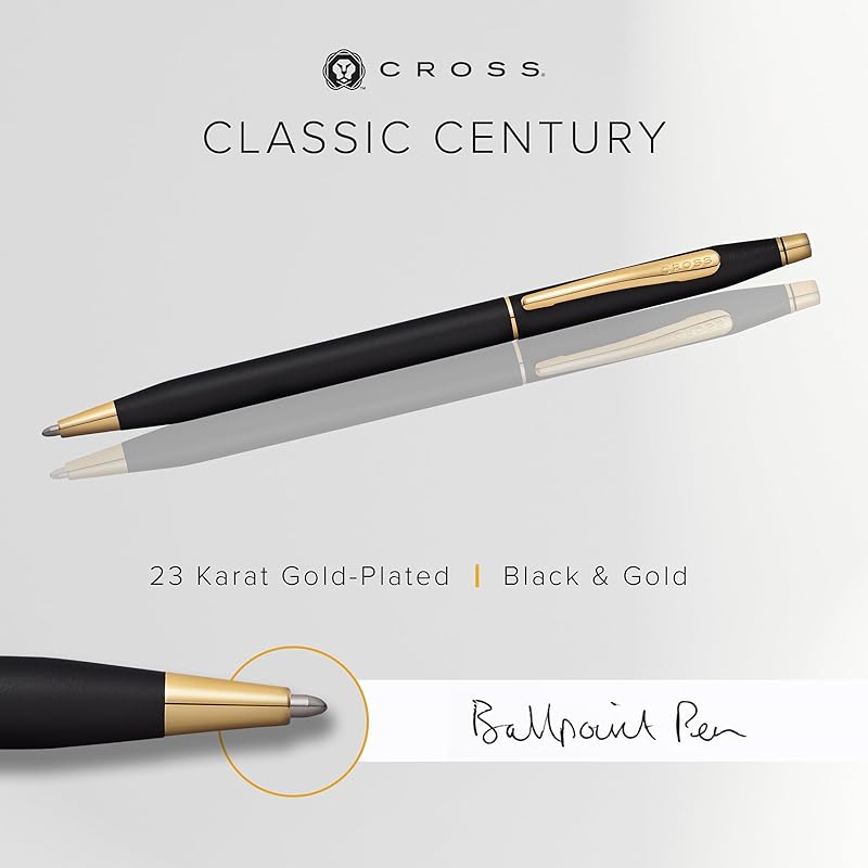 Cross Classic Century Classic Black Premium Gift Boxed Ballpoint Pen, Medium Nib. A perfect gift for Father's Day, promotions, or other special