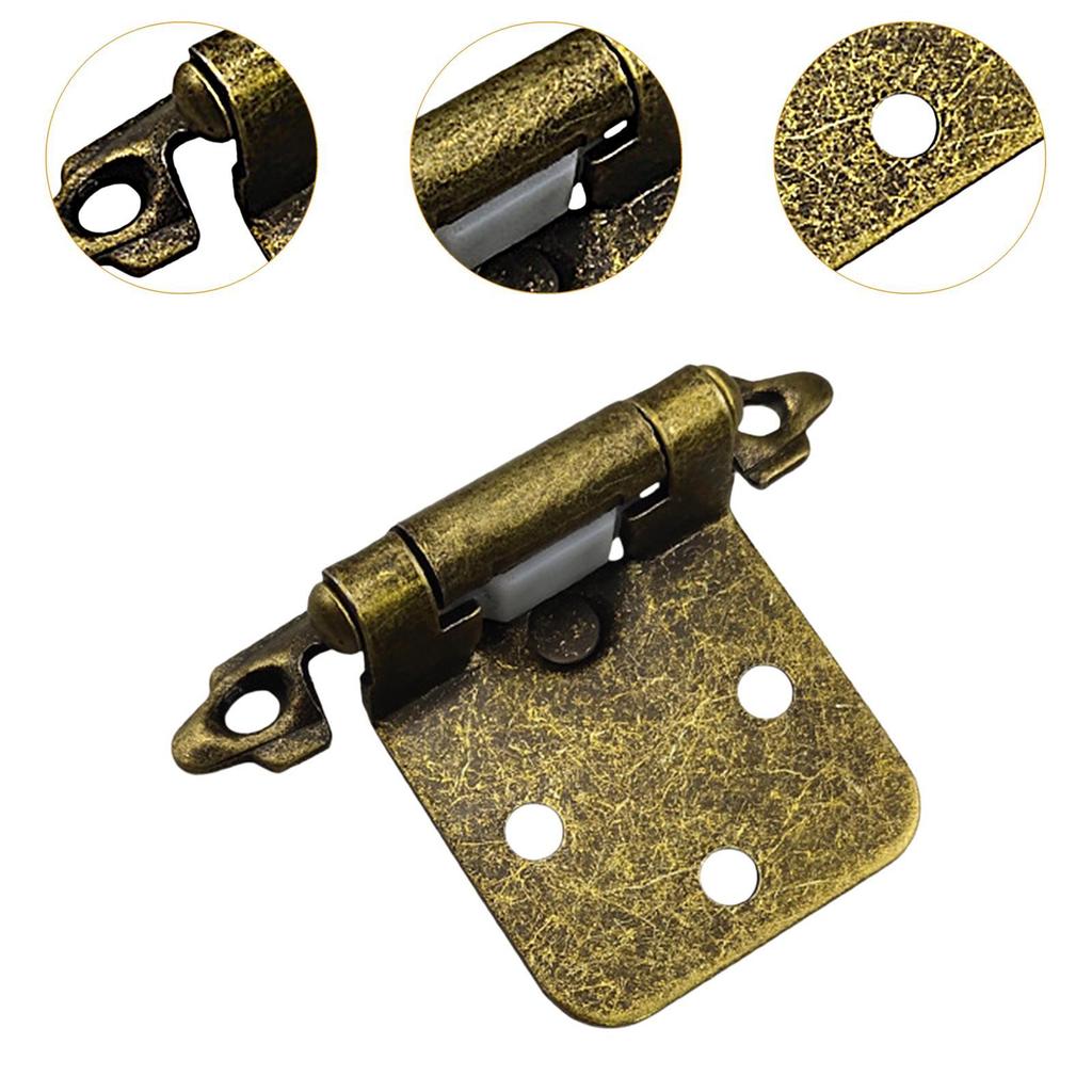 10Pcs Self Closing Hinges Soft Close Heavy Duty Face Mount Spring Hinges Furniture Hardware Accessories Kitchen Cabinet Hinges