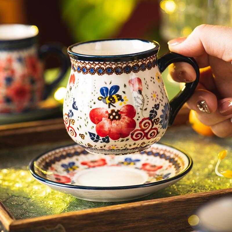 Mug Ceramic Cup Office Cup Couple Cup Home Breakfast Cup Coffee Cup Retro Water Cup