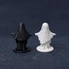 Umbra Studio 3D Printed Cute Ghost Figurine, Minimalist Home Decor, Matte Black & White Dual Colors, Stable Base for Living Room Entryway Halloween