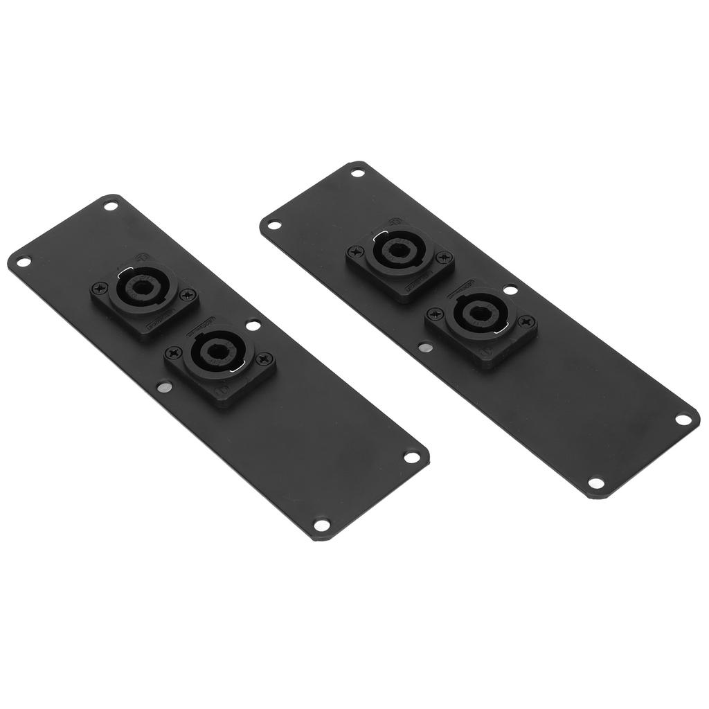 Metal Speaker Jack Plate Speaker Dual Jack Plate with 2 Cannon Connectors for 6in‑18in Speaker
