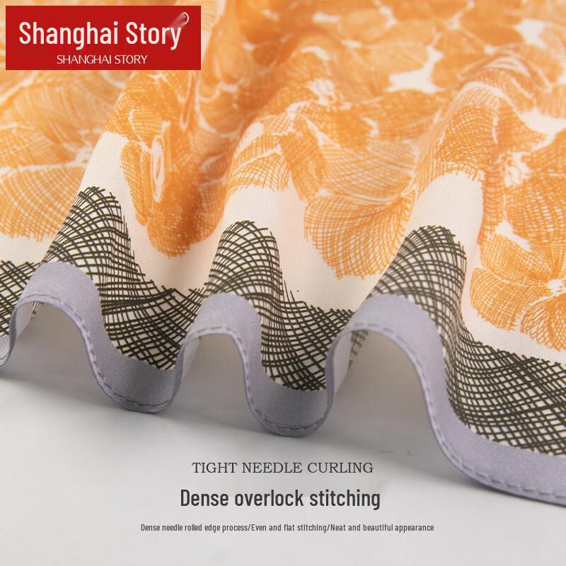 Shanghai Story 100% Mulberry Silk Square Scarf