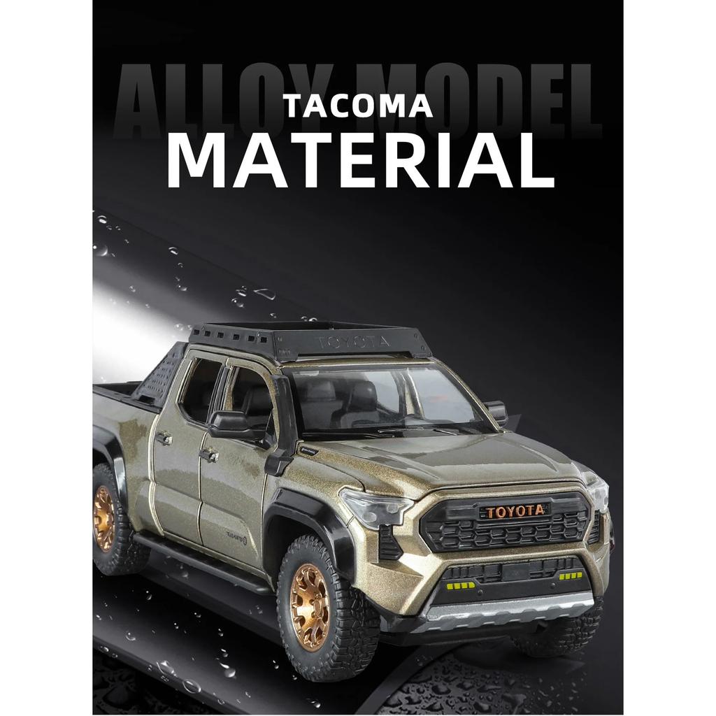 1/24 Toyota Tacoma Picku Wagon Alloy Model Car Toy Diecasts Casting Sound and Light Car Toys for Children Vehicle