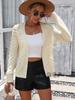 Autumn and winter new European beautiful women's knitted three-dimensional pattern cardigan jacket sweater women