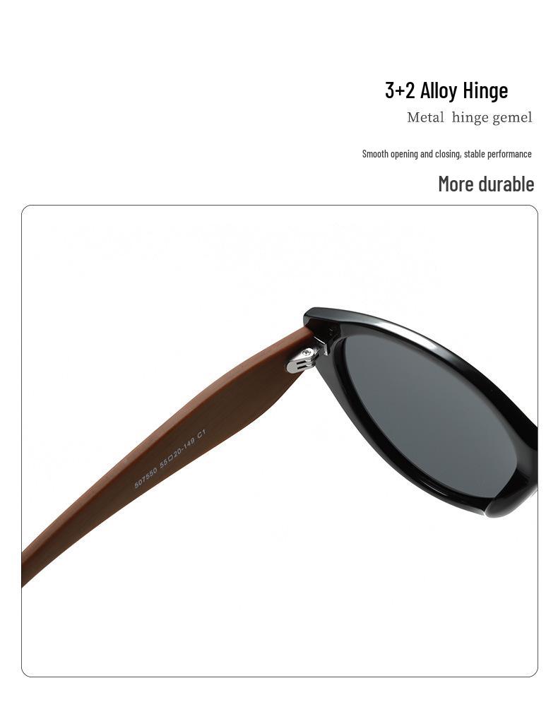 Retro Cat Eye Polarized Sunglasses - Concave Style, Anti-Glare Women's High-End Design