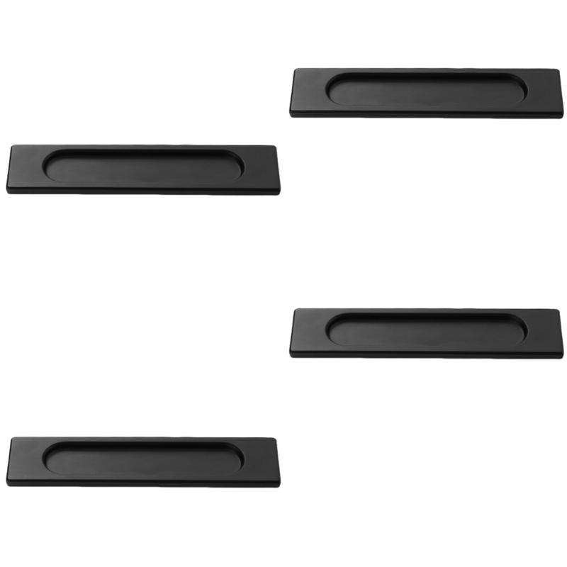 

4pack Ovals Recessed Door Handles Hide Recessed Pull Handle Mounting Hardware for Sliding Closet Door