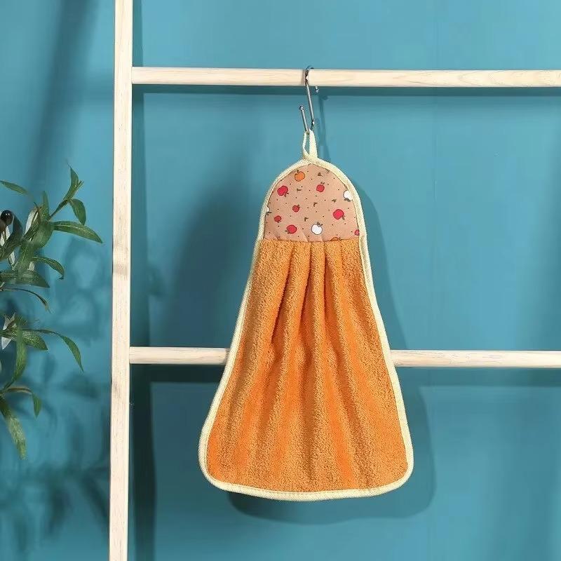 Coral Velvet Bathroom Supplies Soft Hand Towel Absorbent Cloth Dishcloths Hanging Cloth Kitchen Accessories