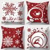 Snow Snowman Pillowcases 100 Polyester for Living Room Sofa Decor Christmas Decorations Satin Fabric Cushion Cover