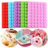 1/6-Cavity Mini Doughnut Chocolate Silicone Mould, Mini Biscuit, Fondant And Sweet Mould – Cake Decoration And Baking Tools