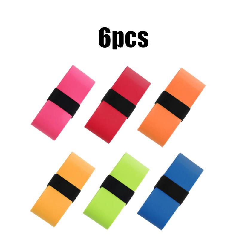 

6 шт. Супервпитывающая противоскользящая лента для ракеток для тенниса, бадминтона и пиклбола - Улучшите сцепление и контроль на корте