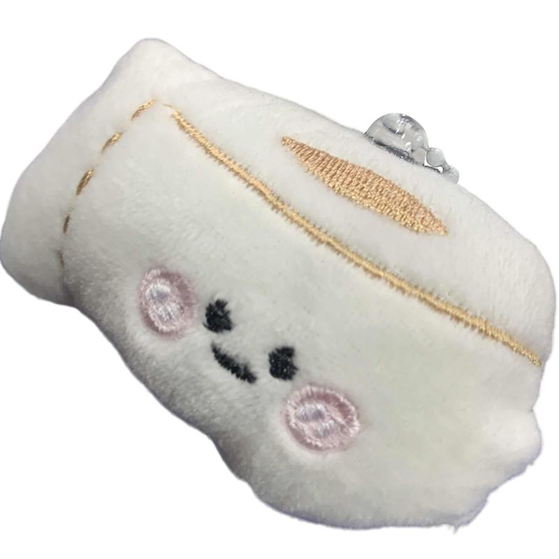 Kawaii Creative Funny Plush Toilet Poop Toilet Paper Keychain Cute Cartoon Keychain  Backpack Decoration Accessories