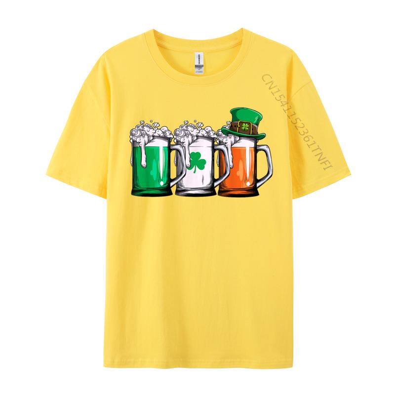 Irish Beer Ireland Flag St Patricks Day Leprechaun Printed Group Unisexs Top TShirts 2024 Hot Sale Fall Camisa Cotton Tops