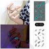 Ricalon Blue Luminous Love Couple Finger Tattoo Stickers