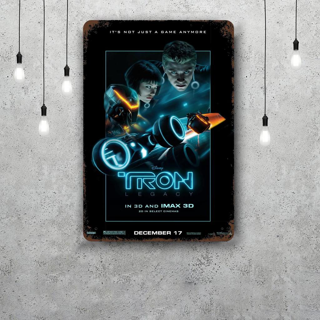 MINISO Tron Metal Signs Wall Decor Vintage Tin Signs Captain Metal Poster Decor for Bar Pub Club Wall Decoration