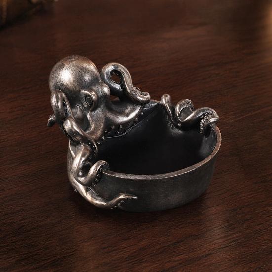 Skeleton Octopus Ashtray Resin Design Ashtray Ashtray Gothic Statue