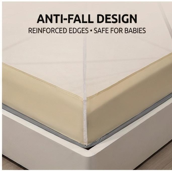 Pop-Up Faltbares Mongolisches Moskitonetz Keine Installation 150cm Höhe Anti-Mücken Bettzelt für Zuhause Schlafzimmer Kinder Baby Einfache Lagerung Design
