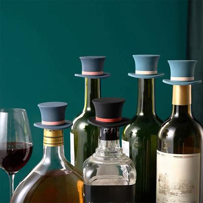 Silikon Champagne Vinölflaska Korkpropp Plugg Vinflaskförslutningslock Propp Bar Köksverktyg Vakuumförseglad tätningsplugg