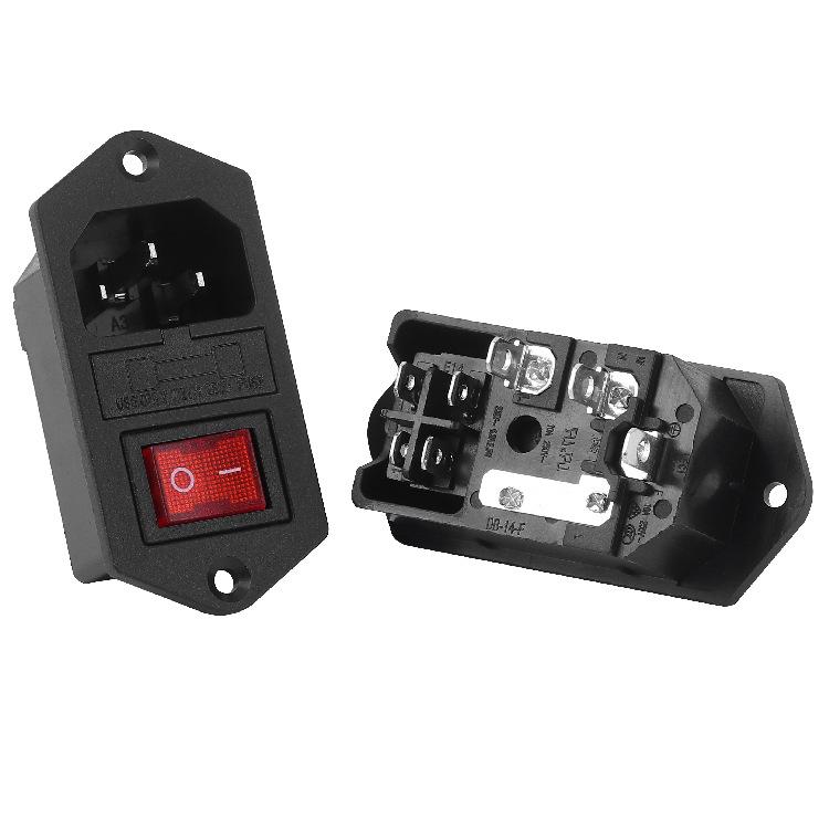 LeCi 3-in-1 AC Power Socket with Fuse for Medical Devices & Electronic Screens, CCC UL VDE Certified