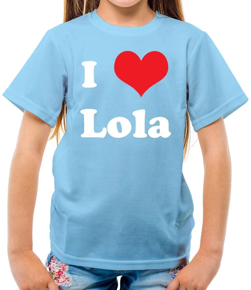 I Love Lola - Kids T-Shirt - Singer Song love Fan Messy Young Gig Light 100